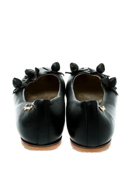 Balerini Dsquared2 din piele cu model floral negru