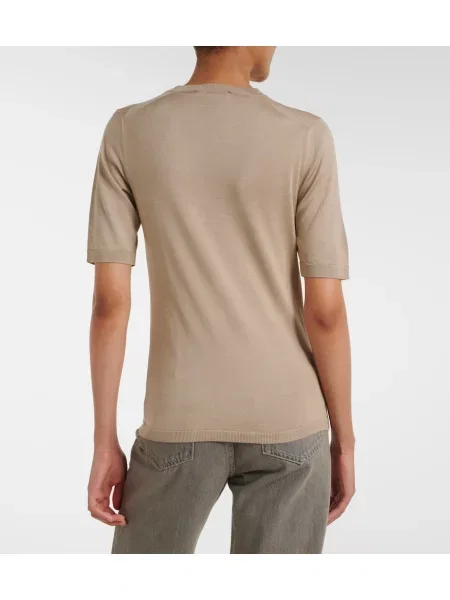 Pulover Max Mara de mătase bej