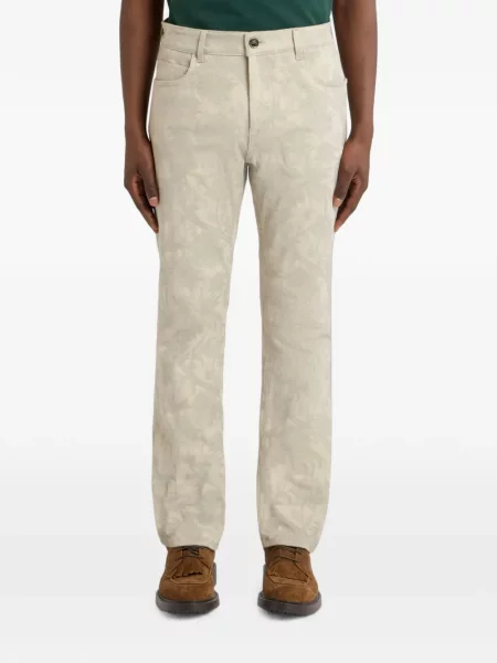 Pantaloni Etro cu model floral din jacard