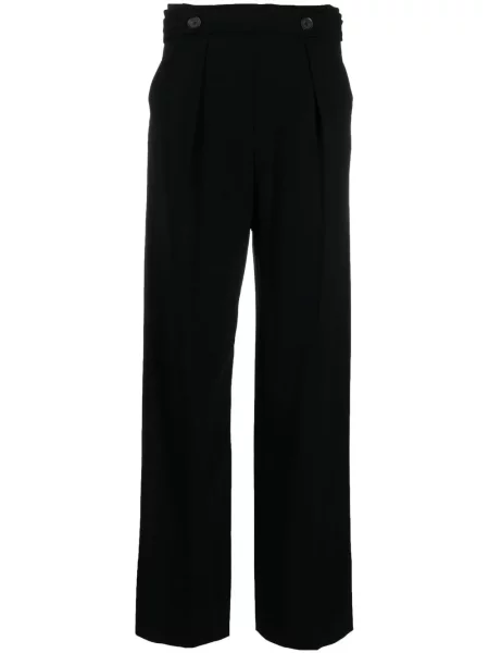Pantaloni Proenza Schouler cu talie înaltă din crep negru