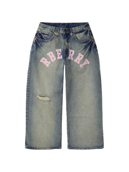 Džínové šortky Gv Gallery s autogramem modré