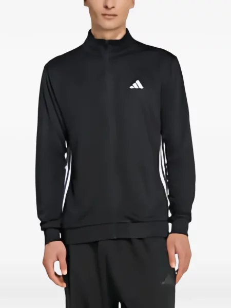 Geacă Adidas alergare cu cordon cu glugă verde
