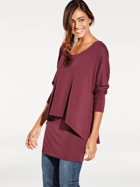 Heine Tricou bordeaux roșu