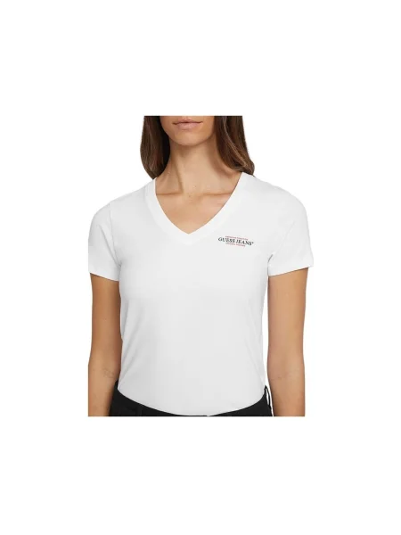 Guess Jeans Tricou AMERICA alb