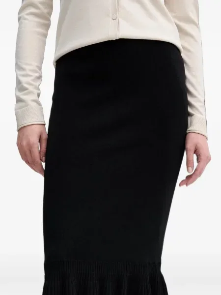 Fustă midi Sisley cu volane negru