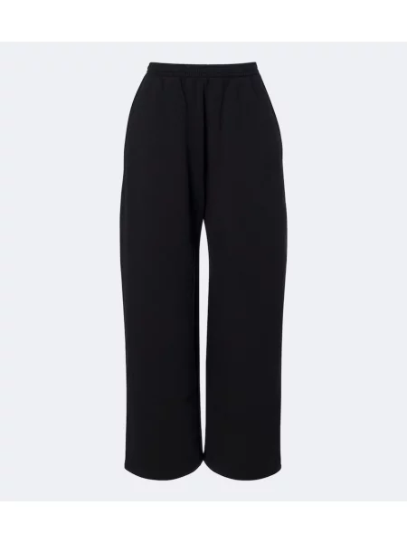 Pantaloni sport Balenciaga cu autograf negru