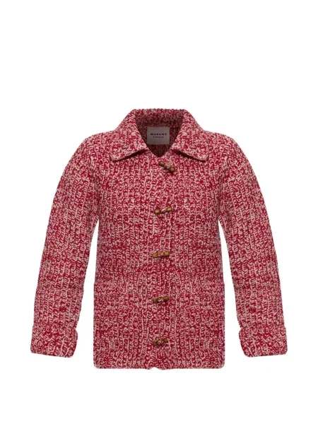 Cardigan Marant Etoile tricotate chunky roșu