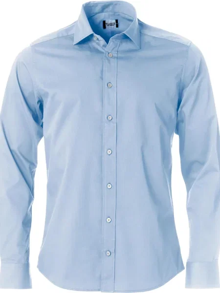 Clique Clark koszula z długim rękawem regular fit – light blue niebieska