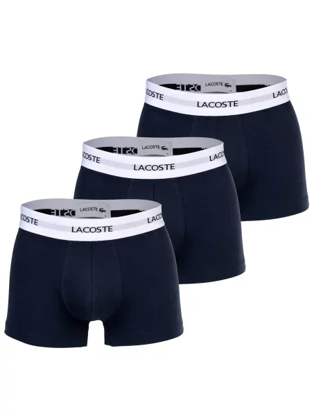 LACOSTE Boxeri albastru închis / gri deschis negru