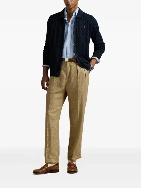 Μικρός κασκέτο Polo Ralph Lauren με χαμηλή μέση υφαίνω διαγωνίως πράσινο