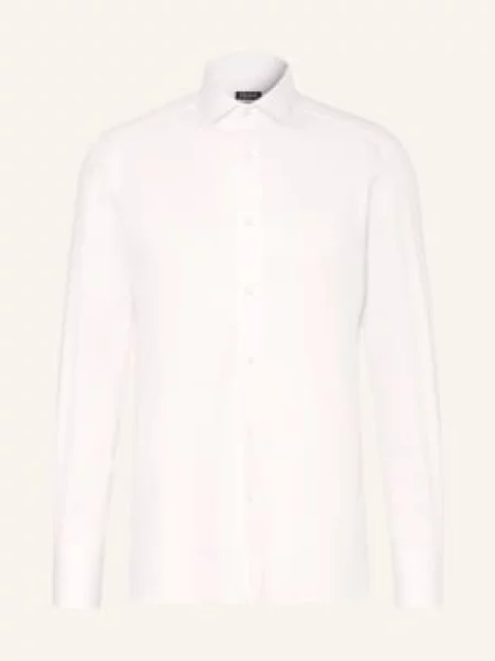 Zegna Koszula Regular Fit weiss biała