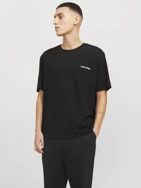 JACK & JONES Pijama lungă negru