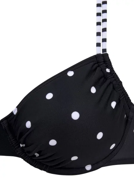 S.Oliver Sutien costum de baie Audrey / negru alb