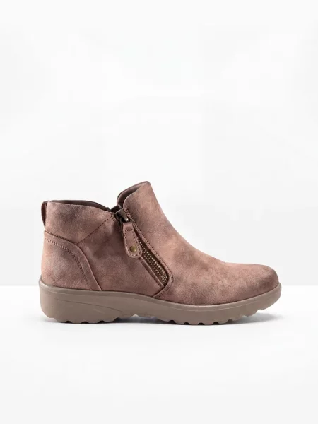Botki marki Skechers z zamkiem błyskawicznym brązowe