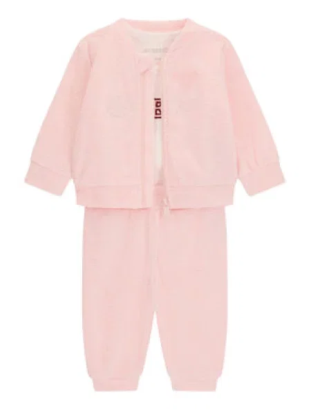 Sada mikina body a tepláky Guess růžové