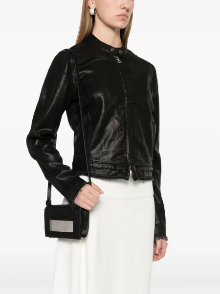 Geantă plic Rick Owens din piele negru