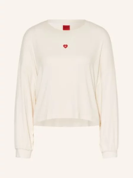 Hugo Sweter Typu Lounge Heart beige beżowy