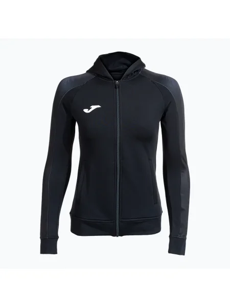Női Joma Elite XI Hoodie fekete/antracit futó melegítőfelső. Méret: XS fekete