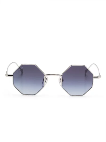 Ochelari de soare Gucci Eyewear cu imprimeu geometric argintiu