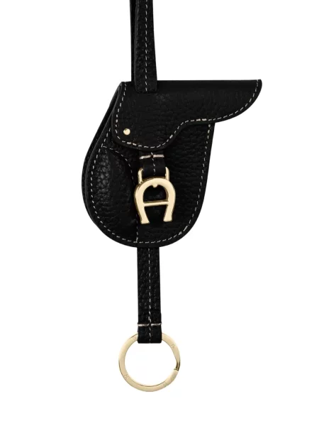Colier Aigner din piele negru