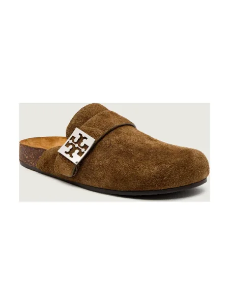 TORY BURCH Mules încălțăminte MELLOW | piele întoarsă maro