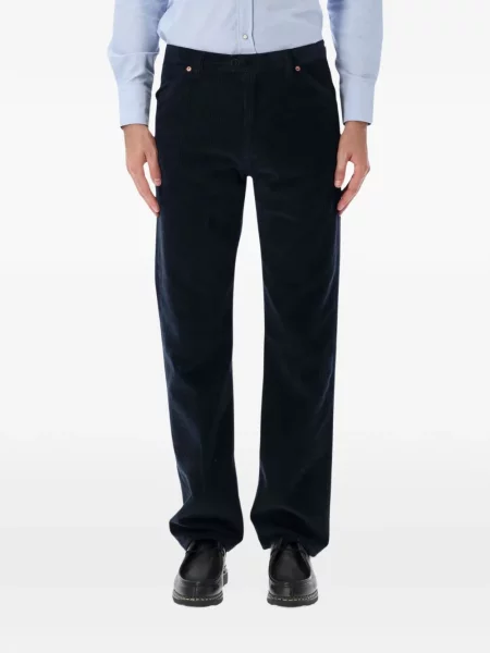 Pantaloni Fortela de catifea cord albastru
