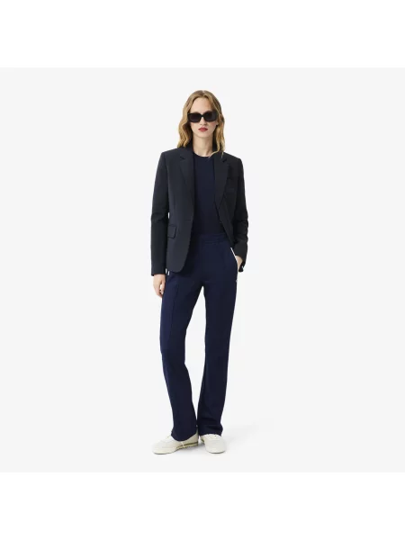 Lacoste Sweter 3D Z Okrągłym Kołnierzykiem Granatowy niebieski