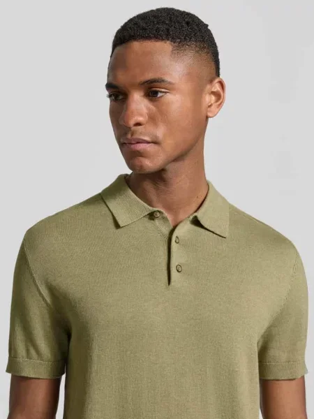 Koszulka polo o kroju regular fit z Mieszanka bawełny ekologicznej Model BERG' Selected Homme