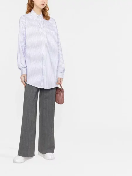 Cămașă Maison Margiela din poplin albastru