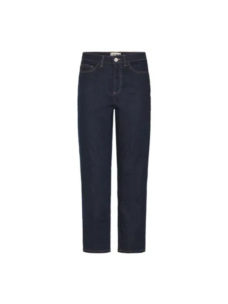 Jeansy Ichi z wysoką talią czarne