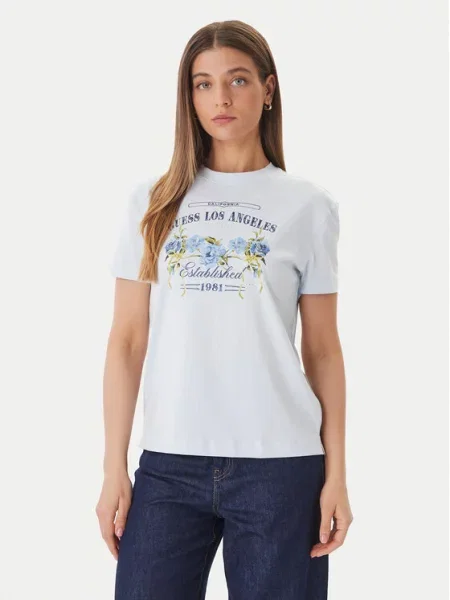 Guess T-shirt Regular Fit plava