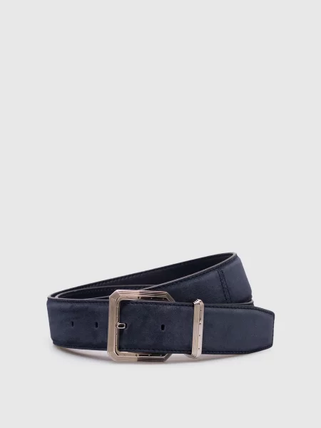 Замшевый ремень Stefano Ricci с ремешками синий
