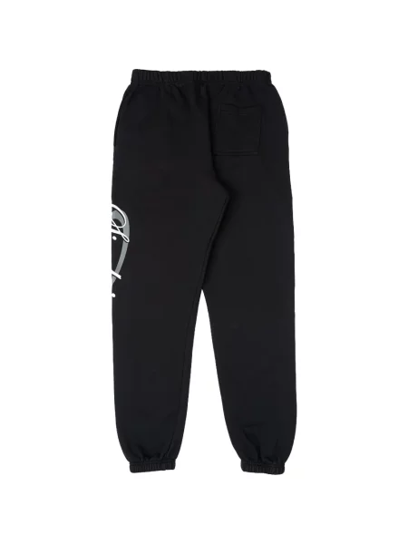 Pantaloni Sinclair cu imagine alergare negru