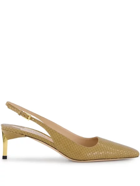 Pantofi cu toc Tom Ford slingback cu model piele de șarpe