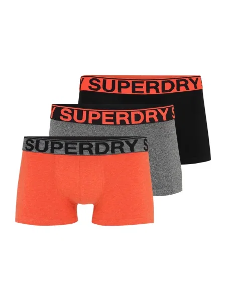 Superdry Boxerky šedý melír / mandarinkoná černá