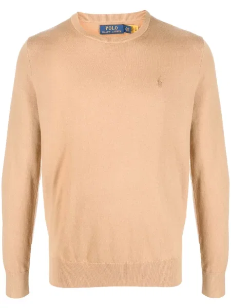 Pulover Polo Ralph Lauren cu broderie din cașmir alb