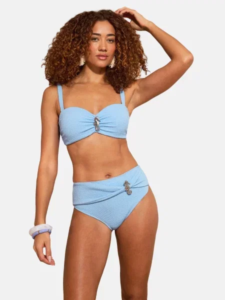 Love & roses Sutien costum de baie deschis albastru