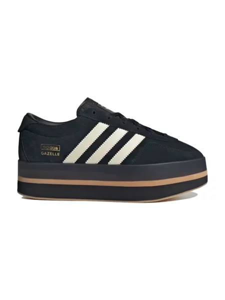 Sneakersy Adidas Originals na platformie skórzane czarne