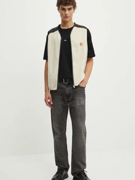 Футболка A.P.C. t-shirt boxy micro logo GOTS однотонна чорний