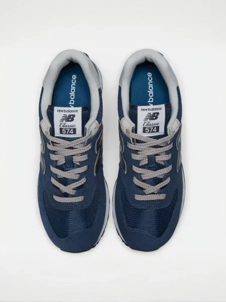 Замшевые повседневные кроссовки New Balance 574 синие