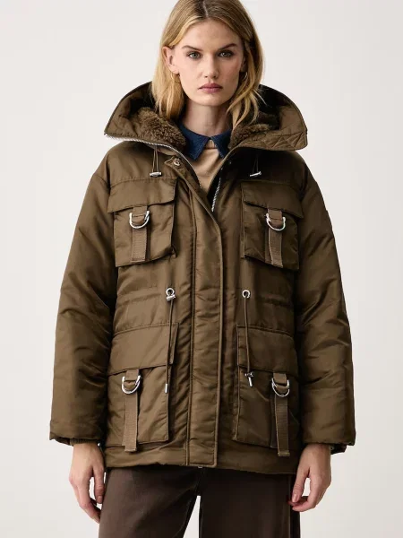 Pinko De puf geacă parka Passito maro