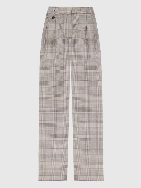 Штани в клітинку Co бежеві