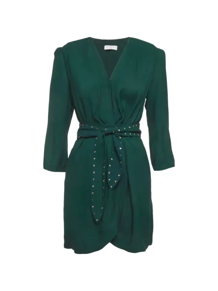 Cu centură rochie Sandro plic verde