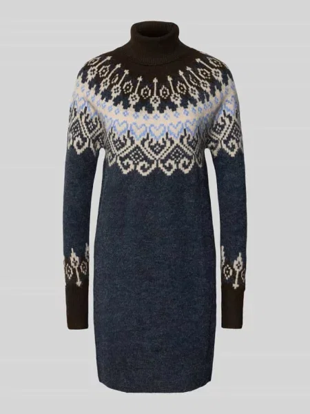 Sukienka z dzianiny z golfem model ‘Merla’ Free/quent