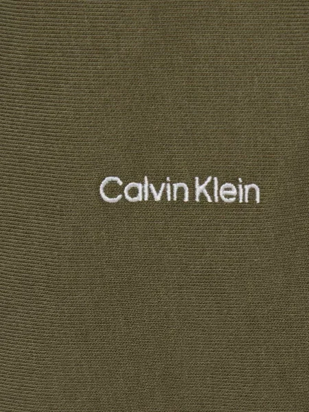 Махровые спортивные штаны Calvin Klein с лого оливковые