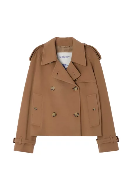 Decupat geacă Burberry din cașmir maro