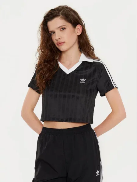 Adidas T-Shirt adicolor Football Jacquard czarny