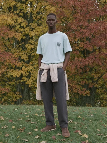 Wzorzysty t-shirt Teen L MANGO TEEN błękitny