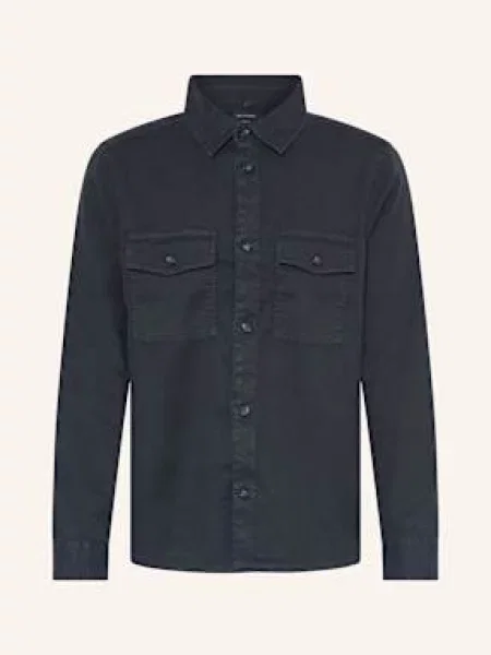 Olymp Koszula Wierzchnia Casual Regular Fit Z Lnem blau granatowa