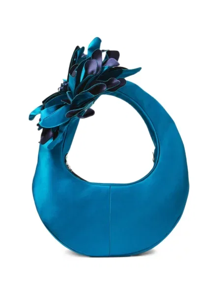 Geanta hobo Jimmy Choo din satin albastru